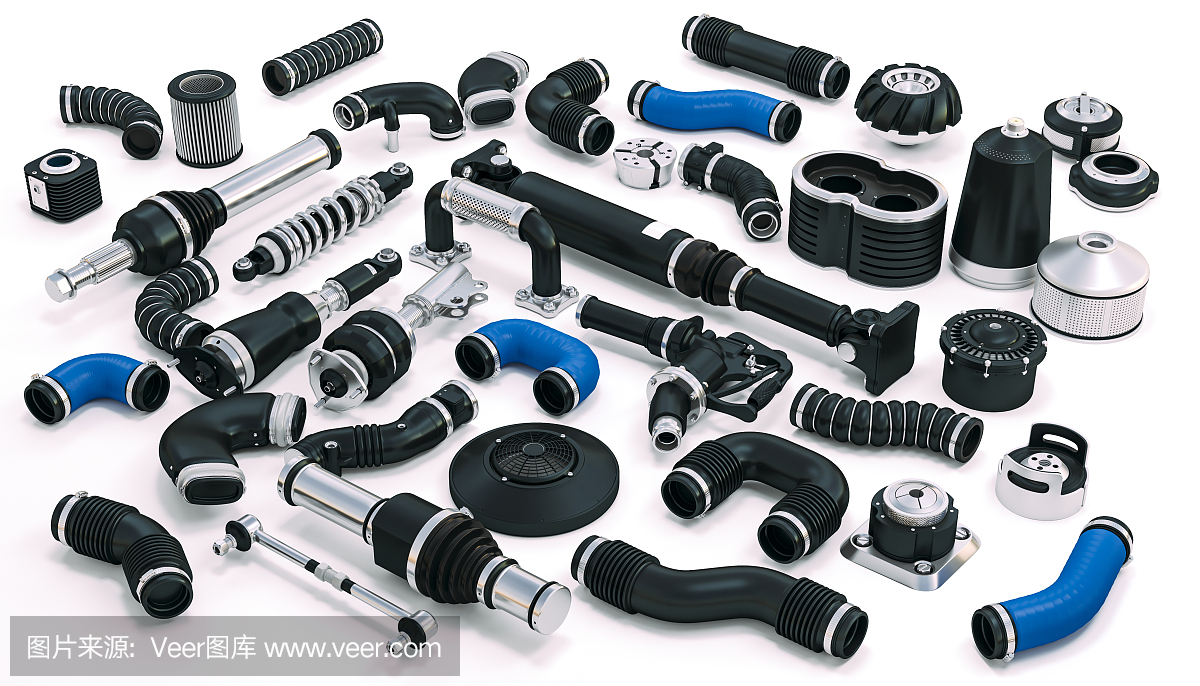 3d收集單個工業部件、元素